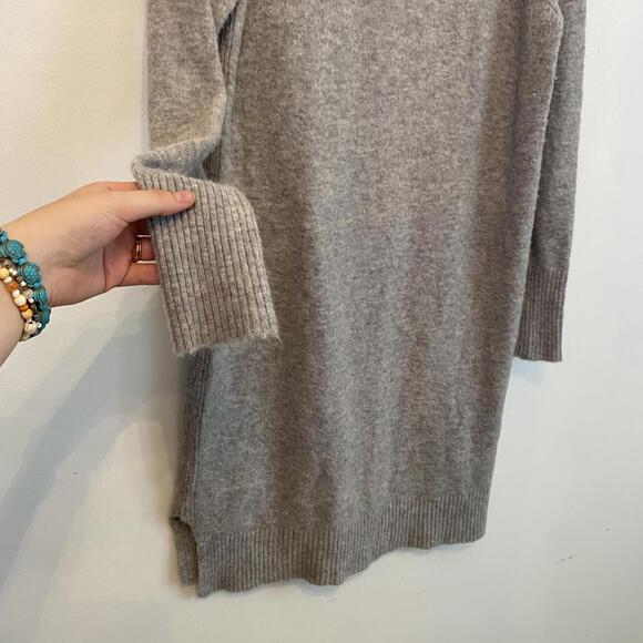 J CREW grey wool and alpaca turtleneck long sleeve dress - Picture 6 of 6